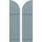 Ekena Millwork Americraft 4-Board (2 Batten) Wood Joined Board-n-Batten Shutters w/ Arch Top, ARW101BQ414X77SBH, PR ARW101BQ414X77SBH - alternate 1
